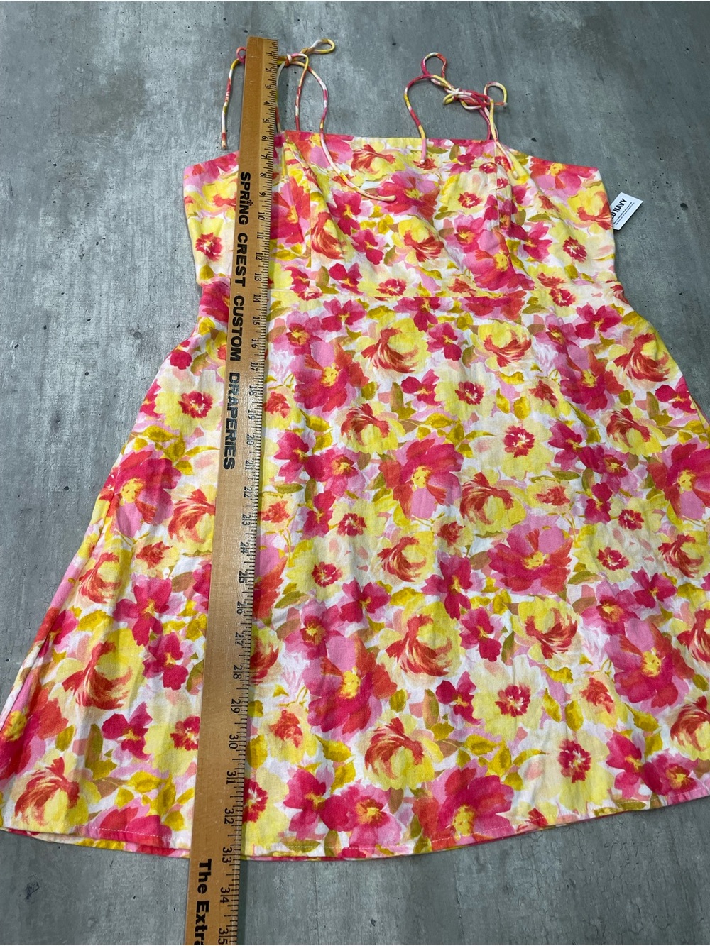 Floral Sundress XL with Pink & Yellow Print